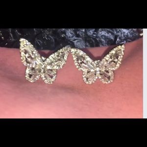Butterfly stud earrings